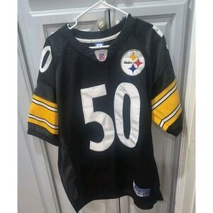 Pittsburgh Steelers NFL #50 Foote Vintage Home Jersey Reebok Sz 50